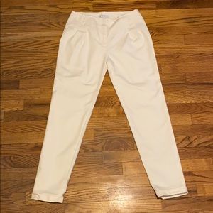 Midrise Off-white Trousers